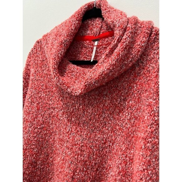 NWT Size L Free People Bff Cowl Neck Sweater - Orange MSRP $98 - Picture 3 of 8